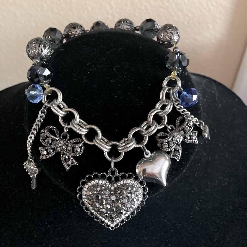 Betsey Johnson statement charm bracelet